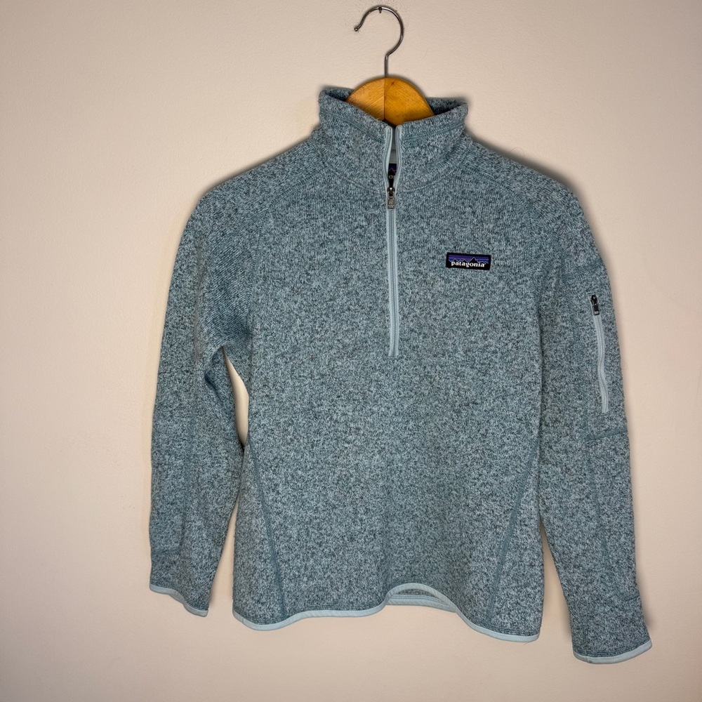 Patagonia Blue Quarter Zip Better Sweater Fleece Jacket | S